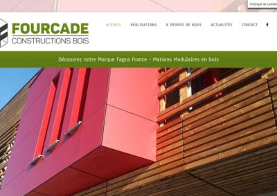 Réalisation d’un site internet et du logo pour Fourcade Construction Bois