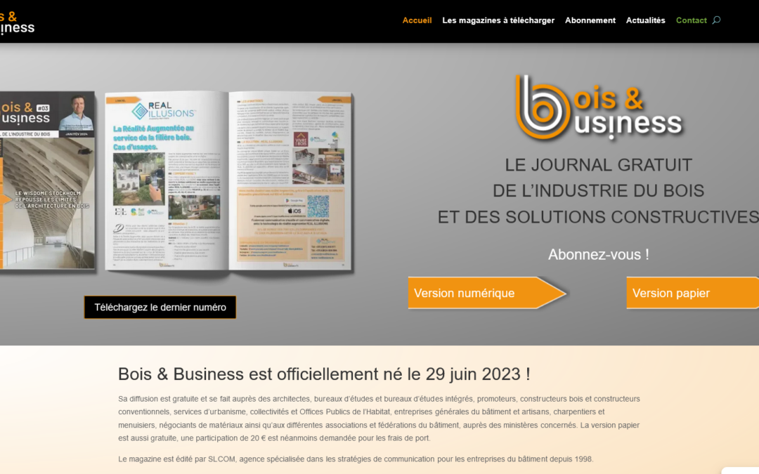 Site internet pour les magazines.