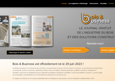 Création du site internet et référencement naturel pour le magazine Bois & Business à Toulouse.