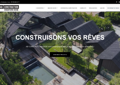 Création du site internet du constructeur bois Ab Construction Bois à Bordeaux