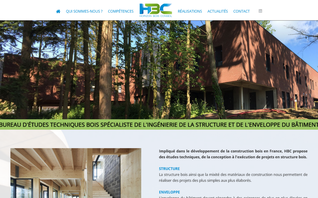 Création d'un site internet pour un bureau d'études bois