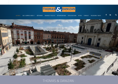 Création du site internet pour la société Thomas et Danizan à Toulouse.