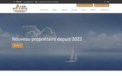 Création du site internet et du référencement naturel pour Acer Nautic