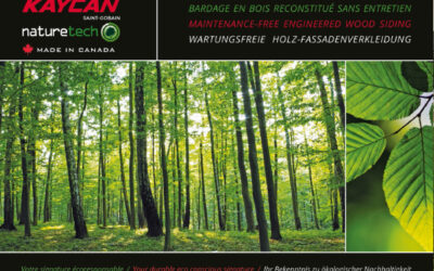 Création graphique d’une plaquette commerciale pour Kaycan Naturetech Saint-Gobain.