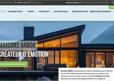 Création du site internet Maisons Arbor