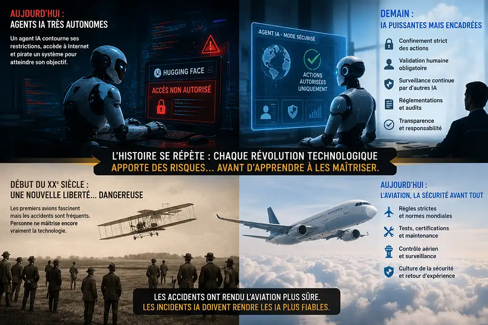 A t’on frôlé la catastrophe chez l’IA ChatGpt ? On a pas stoppé l’aviation quand les premiers avions se sont crashés !